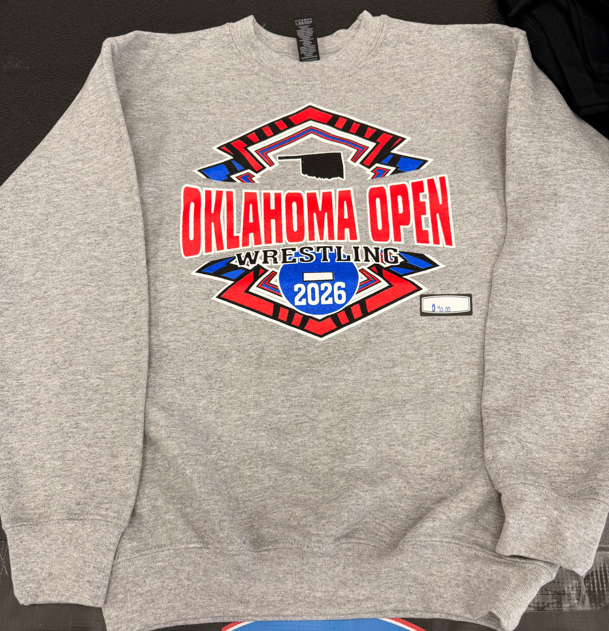 Oklahoma Open Crewneck Graphite Gray