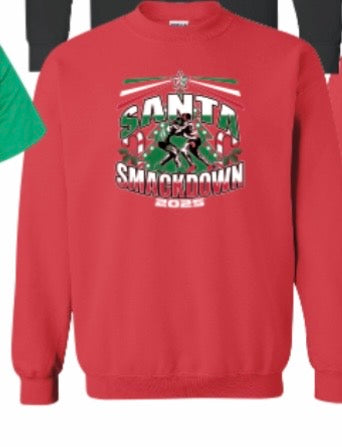 Santa Smackdown Red Crewneck