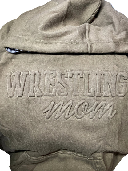 Embossed Wrestling Mom Hoodie