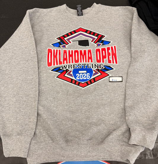 Oklahoma Open Crewneck Graphite Gray