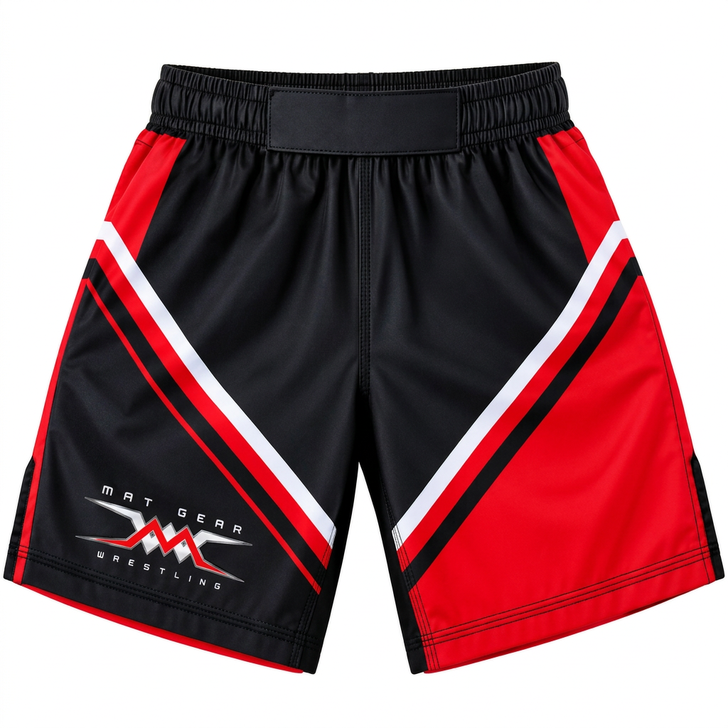 Black and Red Sublimated Shorts