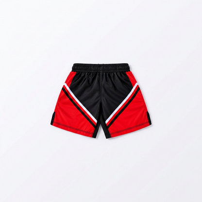Black and Red Sublimated Shorts