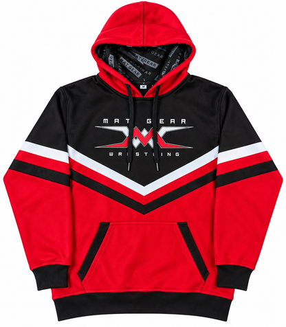 Black and Red Fleece Hoodie