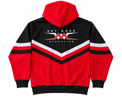 Black and Red Fleece Hoodie