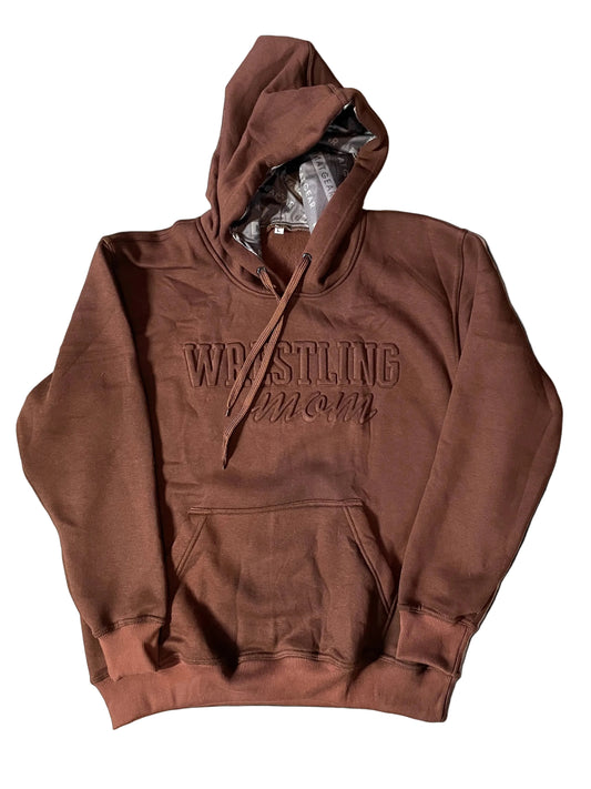 Embossed Wrestling Mom Hoodie