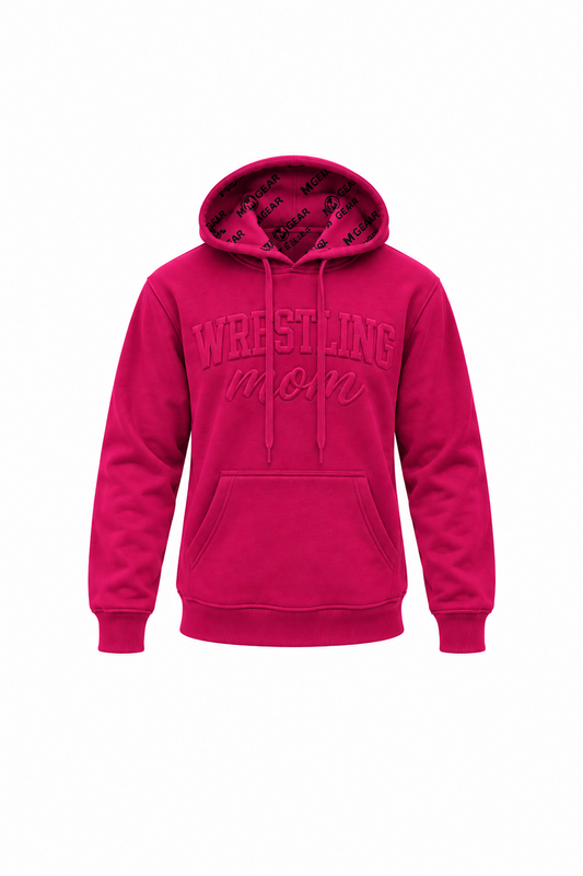 Embossed Wrestling Mom Hoodie